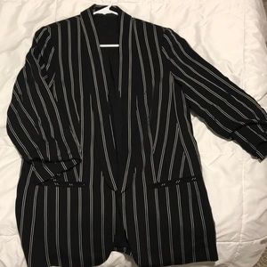 Striped boyfriend blazer